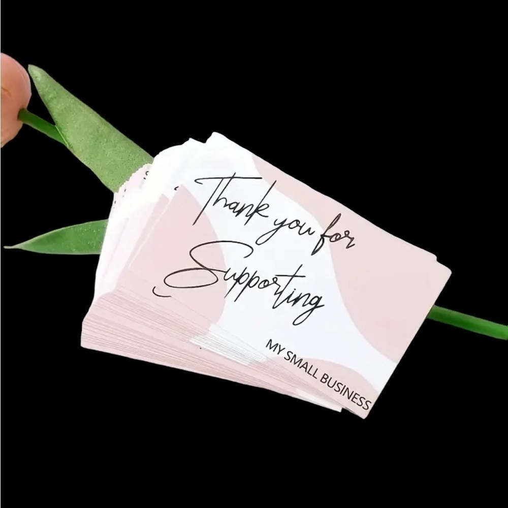 50 Thank you cards for resellers or your small business. Business card size